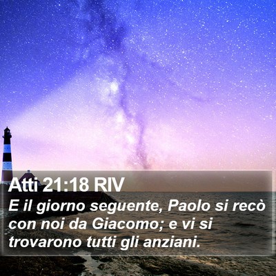Atti 21:18 RIV Bible Verse Image