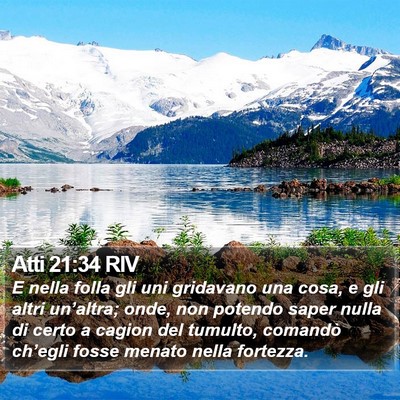 Atti 21:34 RIV Bible Verse Image