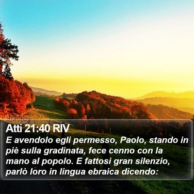 Atti 21:40 RIV Bible Verse Image