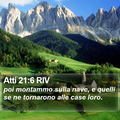 Atti 21:6 RIV Bible Verse Image