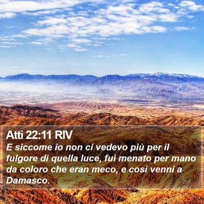 Atti 22:11 RIV Bible Verse Image
