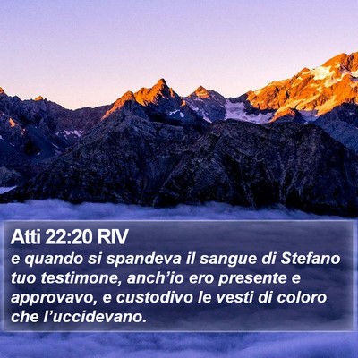Atti 22:20 RIV Bible Verse Image