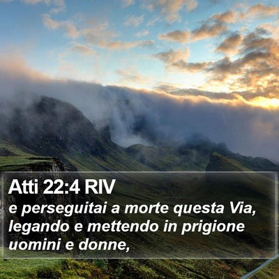 Atti 22:4 RIV Bible Verse Image