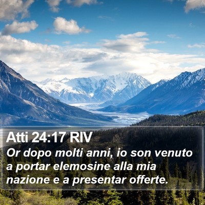 Atti 24:17 RIV Bible Verse Image