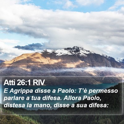 Atti 26:1 RIV Bible Verse Image