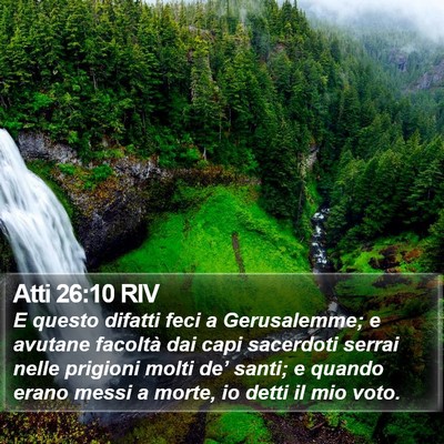Atti 26:10 RIV Bible Verse Image