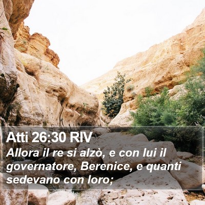 Atti 26:30 RIV Bible Verse Image