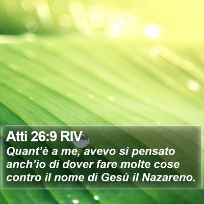 Atti 26:9 RIV Bible Verse Image