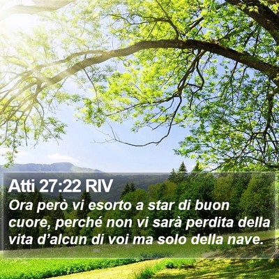 Atti 27:22 RIV Bible Verse Image