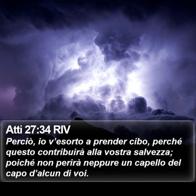 Atti 27:34 RIV Bible Verse Image