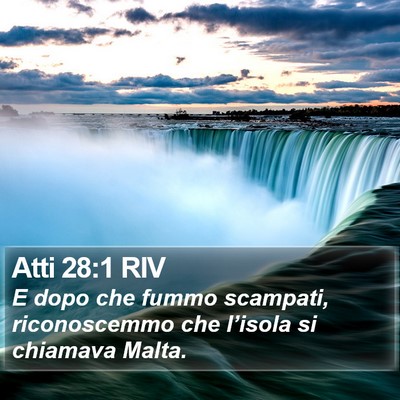 Atti 28:1 RIV Bible Verse Image