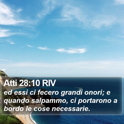 Atti 28:10 RIV Bible Verse Image