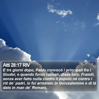 Atti 28:17 RIV Bible Verse Image