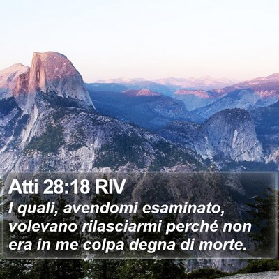 Atti 28:18 RIV Bible Verse Image