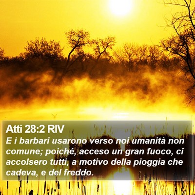 Atti 28:2 RIV Bible Verse Image