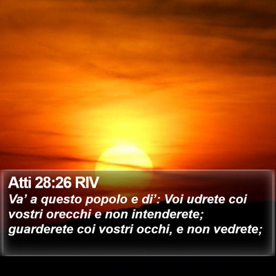 Atti 28:26 RIV Bible Verse Image