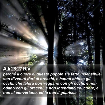 Atti 28:27 RIV Bible Verse Image