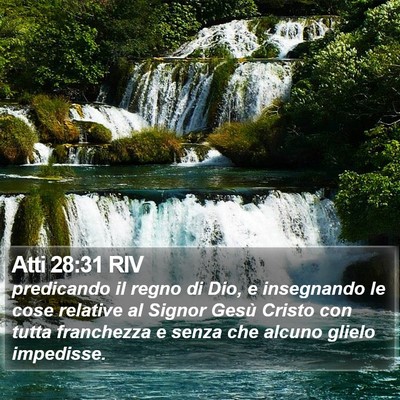 Atti 28:31 RIV Bible Verse Image
