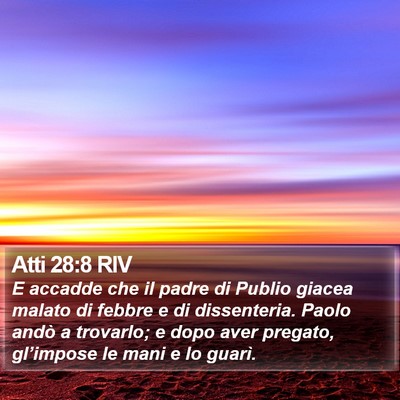 Atti 28:8 RIV Bible Verse Image