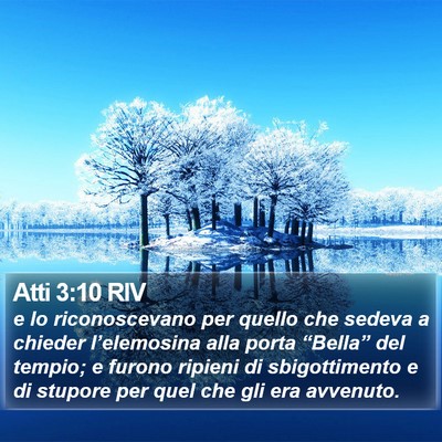 Atti 3:10 RIV Bible Verse Image