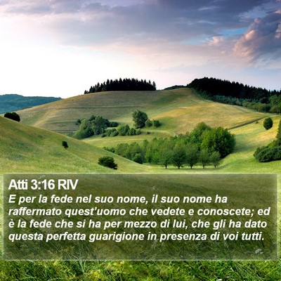 Atti 3:16 RIV Bible Verse Image