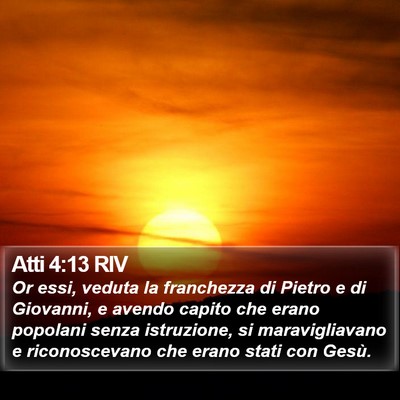 Atti 4:13 RIV Bible Verse Image