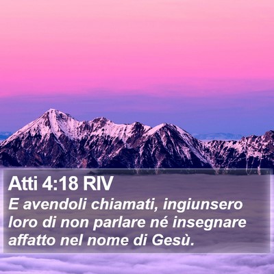 Atti 4:18 RIV Bible Verse Image