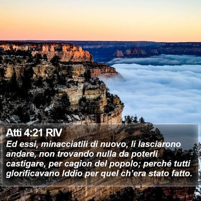 Atti 4:21 RIV Bible Verse Image