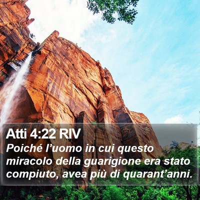 Atti 4:22 RIV Bible Verse Image