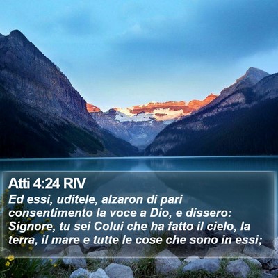 Atti 4:24 RIV Bible Verse Image