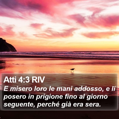 Atti 4:3 RIV Bible Verse Image
