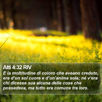 Atti 4:32 RIV Bible Verse Image