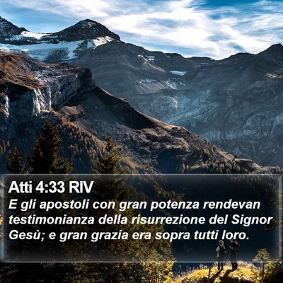 Atti 4:33 RIV Bible Verse Image