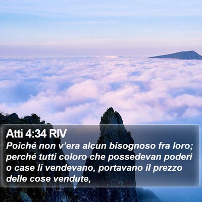 Atti 4:34 RIV Bible Verse Image