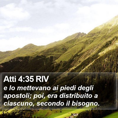 Atti 4:35 RIV Bible Verse Image