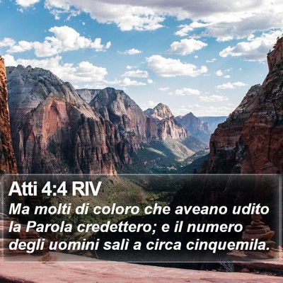 Atti 4:4 RIV Bible Verse Image