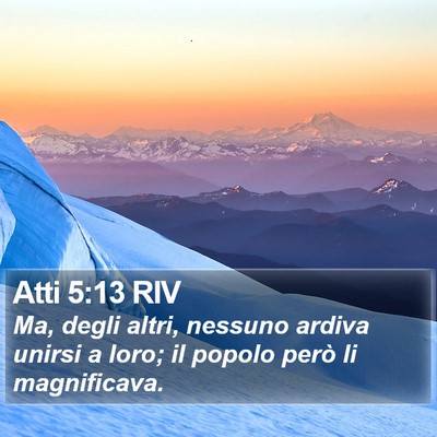 Atti 5:13 RIV Bible Verse Image