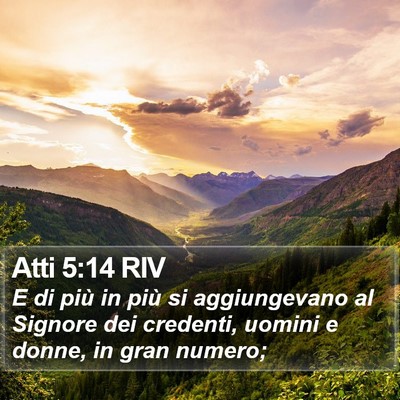 Atti 5:14 RIV Bible Verse Image