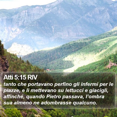 Atti 5:15 RIV Bible Verse Image