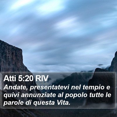 Atti 5:20 RIV Bible Verse Image