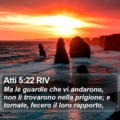 Atti 5:22 RIV Bible Verse Image