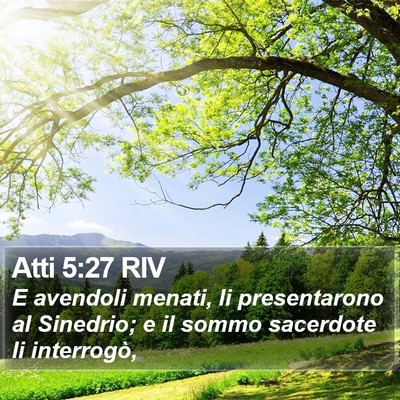 Atti 5:27 RIV Bible Verse Image