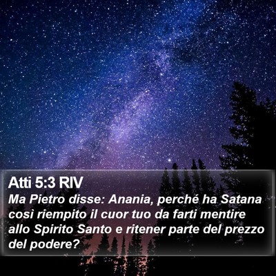 Atti 5:3 RIV Bible Verse Image