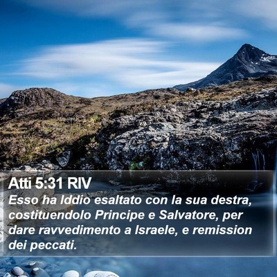 Atti 5:31 RIV Bible Verse Image