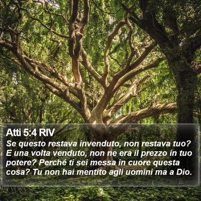 Atti 5:4 RIV Bible Verse Image