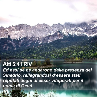 Atti 5:41 RIV Bible Verse Image