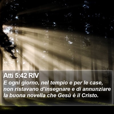 Atti 5:42 RIV Bible Verse Image