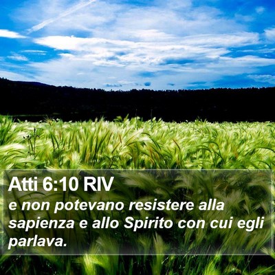 Atti 6:10 RIV Bible Verse Image