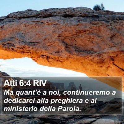 Atti 6:4 RIV Bible Verse Image