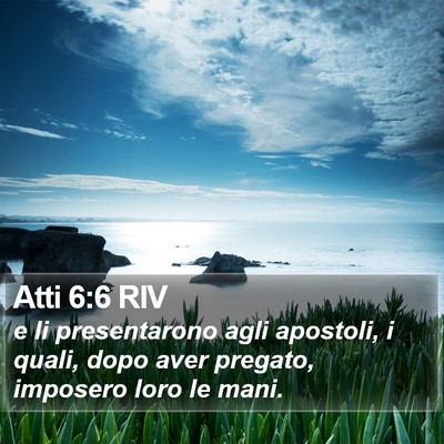 Atti 6:6 RIV Bible Verse Image